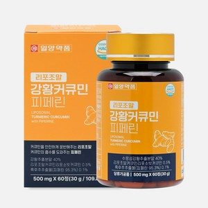 일양약품 리포조말 강황커큐민 피페린, 1박스, 60정