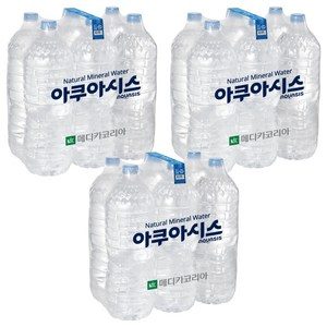 아쿠아시스 무라벨 생수, 2L, 18개