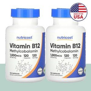 뉴트리코스트 비타민 B12 메틸코발라민 16주분, 120정, 2개