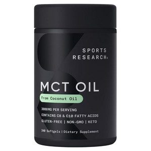 스포츠리서치 MCT 오일 3000mg 소프트젤, 1개