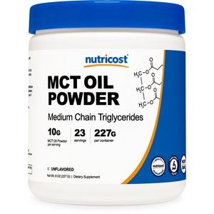 뉴트리코스트 MCT 오일 파우더 언플레이버드 글루텐 프리, 1개, 227g