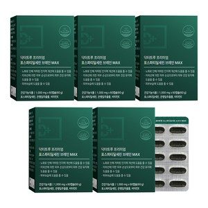 닥터트루 프리미엄 포스파티딜세린 브레인 MAX 기억 인지력 두 뇌 건강 영양제, 60정, 5개