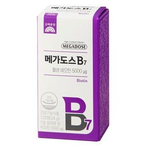 메가도스 B7 활성 비오틴 24g, 120정, 1개