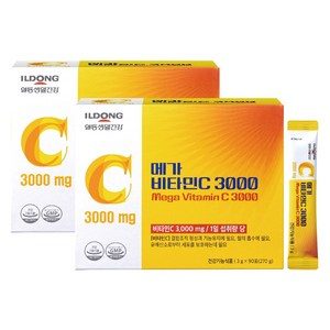 ILDONG 메가 비타민C 3000mg, 고함량 순수 비타민C 100% (3개월분), 2박스, 270g