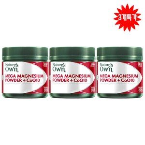 Nature's Own Mega Magnesium Powder + CoQ10 180g 3병특가