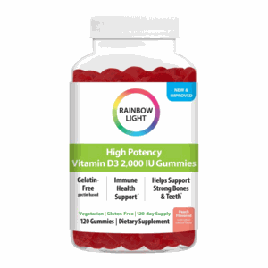 [Rainbow Light] 하이 포텐시 비타민 D3 2000 IU 구미 피치 맛, 120 구미