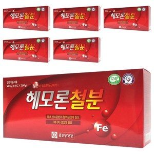 종근당건강 헤모론철분, 60정, 6개
