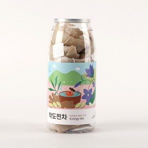 PLA생분해 필터 사용한 작두콩+도라지+찐생강 티백 30T 산나래 가마솥 수제 건강차