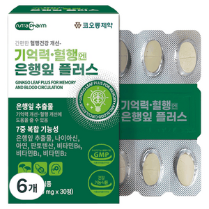 코오롱제약 기억력 혈행엔 은행잎 플러스