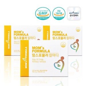 맘스포뮬러 칼마디 임산부 수유부 칼슘 마그네슘 비타민D 칼슘제, 3개, 90정