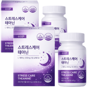 l 테아닌 영양제 스트레스 긴장완화 제품, 4박스, 60회분