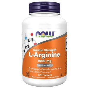 나우푸드 더블 스트랭스 L-아르기닌 1000mg 타블렛, 120정, 1개