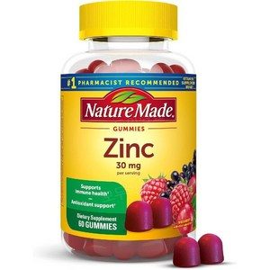 네이처메이드 아연 징크 30mg 구미 젤리 Nature Made Zinc Gummies