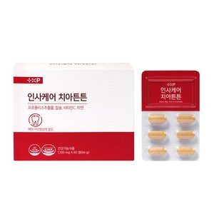 인사케어 치아 탄탄 칼슘 이가 튼튼 프로폴리스 비타민C 영양제, 1박스, 180정