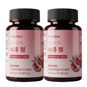 웰리스타 석류정 갱년기 건강 식물성에스트로겐 갱년기 증상완화 2개 6개월분, 2개, 90정