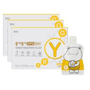 함소아 홍키통키 프라임 옐로우 유아홍삼, 450ml, 3개