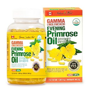 네이처스힐 캐나다직수입 감마리놀렌산 달맞이꽃종자유 (1001mg * 300캡슐) 'Evening Primrose Oil'