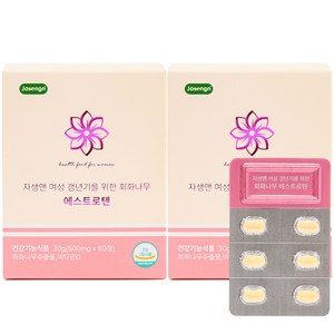 자생앤 여성 갱년기 에스트로텐, 60정, 2개