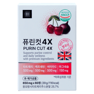 Rx8 퓨린컷 4X 현직 약사 개발 퓨린 관리 솔루션, 1박스, 60정