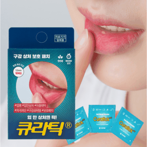점착성투명창상피복재/ 큐라틱 CR12 입안에 붙이는 반창고 큐라틱_입병, 교정기상처, 입안상처패치, 10개입, 1개