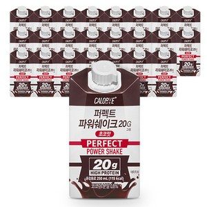 칼로바이 퍼펙트 파워쉐이크 초코맛 20g, 250ml, 24개