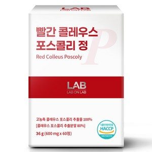 랩온랩 20배 고농축 더레드 빨간 콜레우스 포스콜리 추출 캡슐 알약