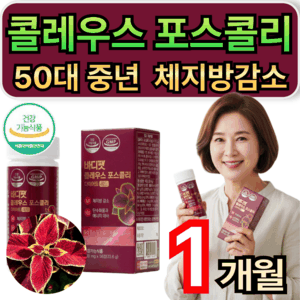 콜레우스포스콜리 빨간통다이어트 50대 중년 다이어트보조제 체지방 감소/12통 구매시 콜레올로지 프로 증정 휘게라이프