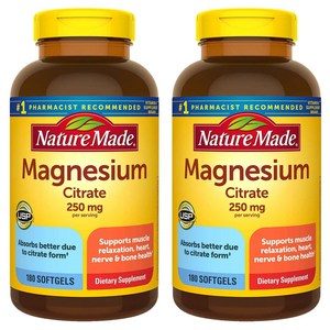 [Nature Made] 마그네슘 씨트레이트 250 mg, 180 소프트젤 2 SET