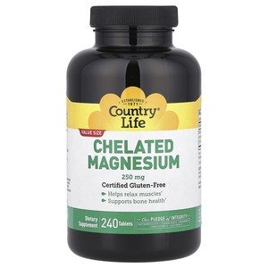 컨트리라이프 킬레이트 마그네슘 250mg 240정, 240정, 3개