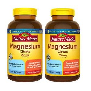 [Nature Made] 마그네슘 씨트레이트 250 mg, 180 소프트젤 2 SET