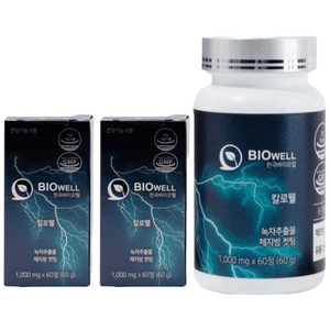 칼로웰 탄수화물 체지방 컷팅제 고함량 2,000mg 카테킨 다이어트 보조제 한국바이오웰, 60정, 2개