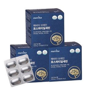 엔씨네이처 해비타 브레인 포스파티딜세린 인지력저하 치매예방 뇌기능 개선 영양제 3개월분, 60정, 3개