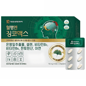 대웅생명과학 혈행엔 징코맥스 은행잎 추출물 혈행 기억력 개선에 도움을 줄수 있음