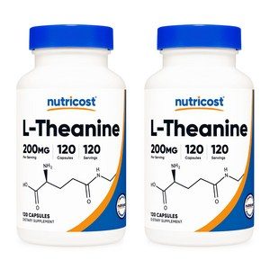 뉴트리코스트 L-테아닌 200mg 120캡슐 2병, 120정, 2개