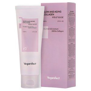 비건이펙트 슬로우 앤 에이징 저분자 콜라겐 물광 랩마스크 80ml